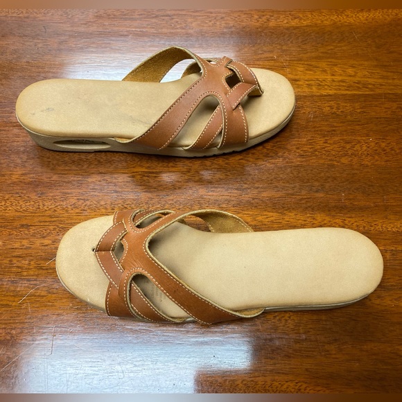Super rare, vintage Fanfare YoYo’s brown leather thong sandal from the 70’s - Picture 15 of 16